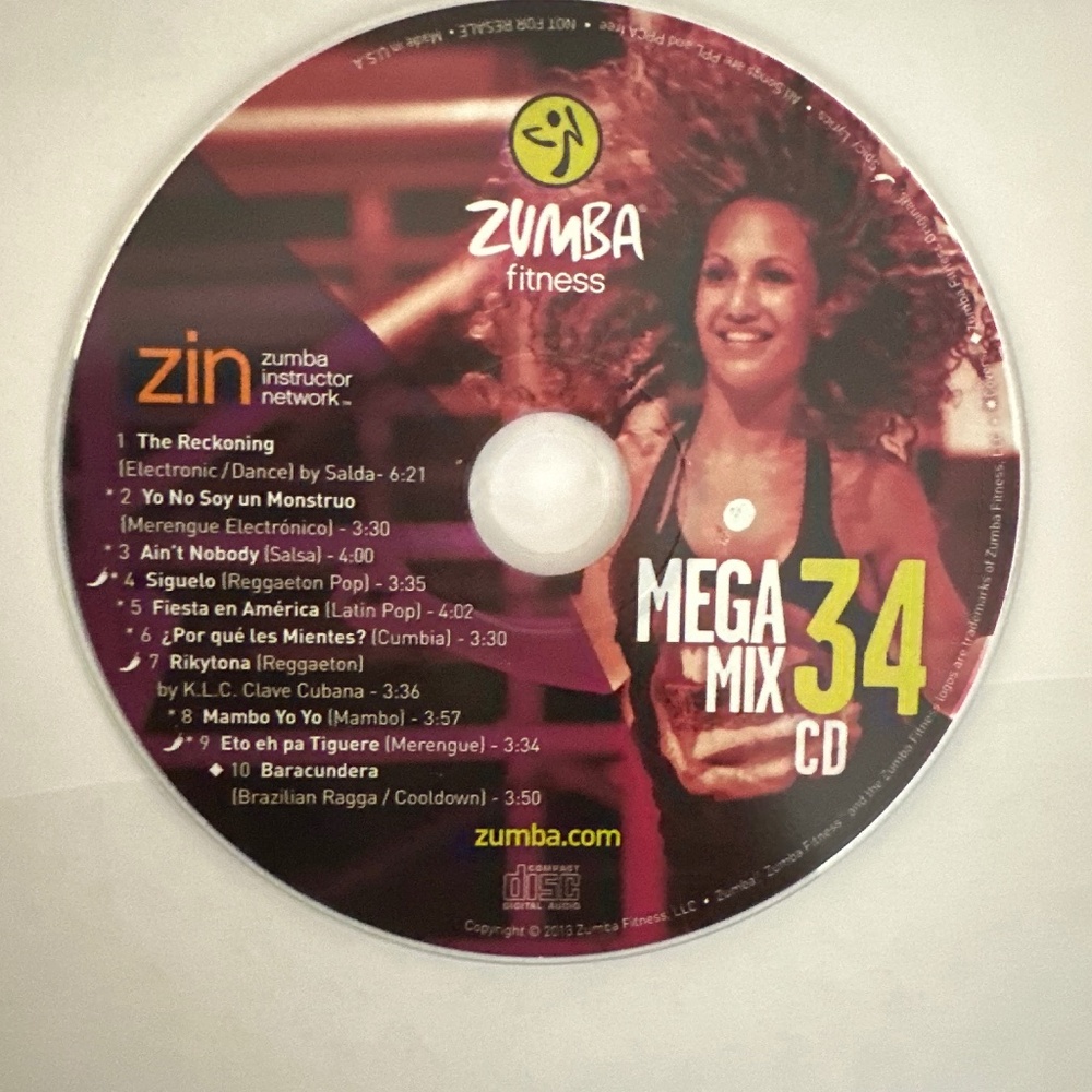 ZIN Zumba Instructor Network MegaMix CD